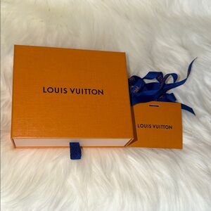 Louis Vuitton Orange Box with Blue Ribbon